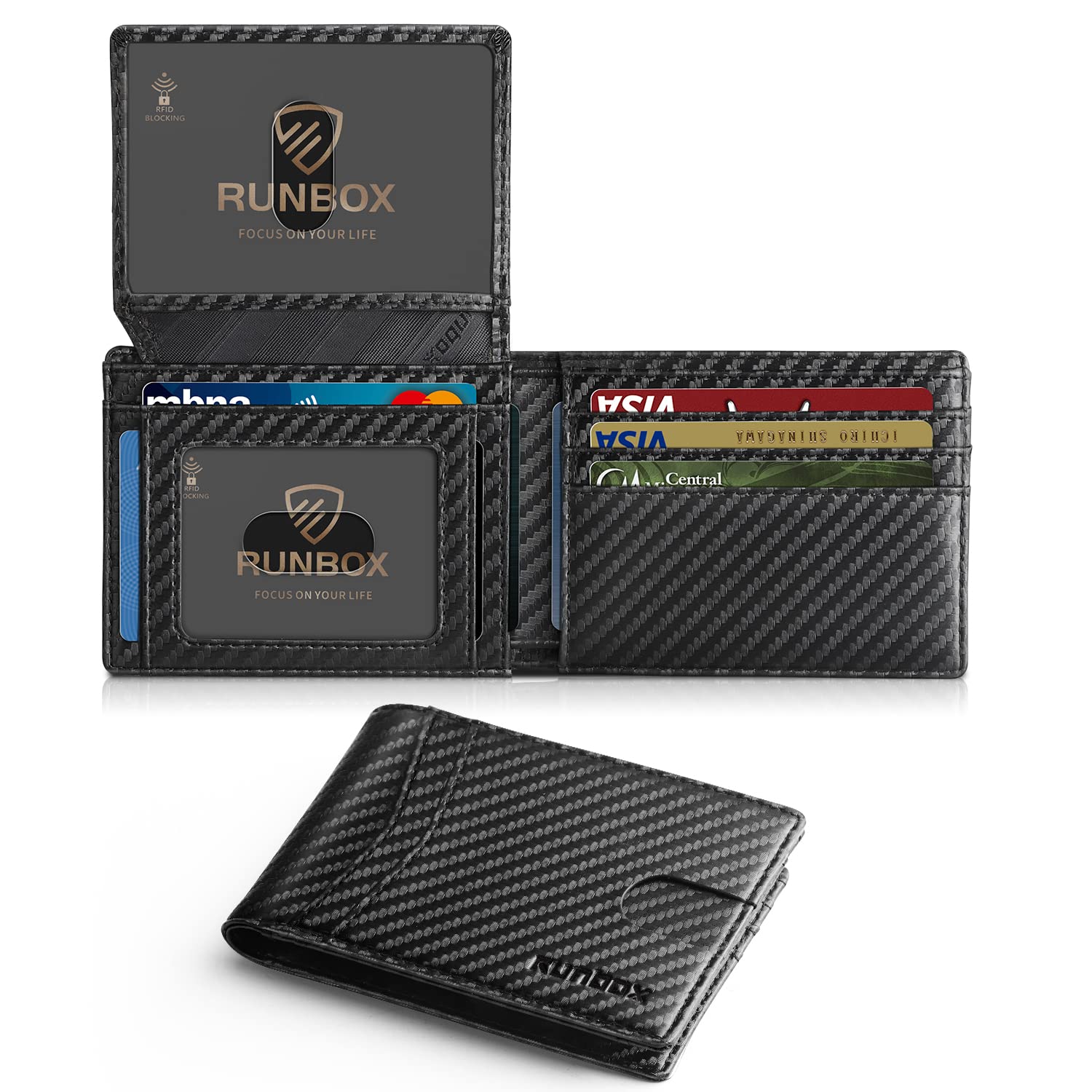 RUNBOX Slim RFID Leather Wallet